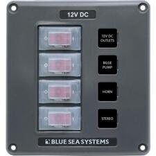 Blue Sea 4320 Water-resistant Circuit Breaker Switch Panel - Gray 4 Positions