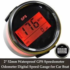 2 52mm Waterproof Gps Speedometer Odometer Digital Speed Gauge For Car Boat Rv