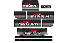 1986-1998 Mercury Mercruiser Bravo Three Sticker Decal Set 7.4 Litre Trim Red