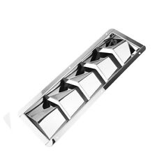 5 Slots Stainless Steel Boat Marine Square Air Louver Vent Grille Ventilation