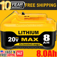 For Dewalt 20v 20 Volt Max Xr 8.0ah Lithium Ion Battery Pack Dcb206-2 Dcb205-2