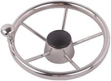 Stainless Steel 11 Inch Steering Wheel With Knob For Marine Boat Yacht Polished