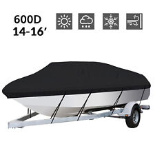 Heavy Duty 600d Marine Grade Waterproof V-hull Trailerable Runabout Boat Cover