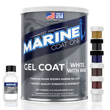 Marine Coat One Fiberglass White Gelcoat Repair Kit For Boat 1 Gallon
