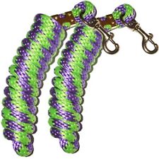 Poly Lead Rope Purplelime 58 X 9 With Brass Plated Bolt Snap 2-pack 18023