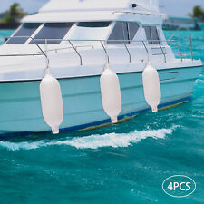 4 Pcs Boat Fenders White Pvc Material Dock Bumper Shield Protect 6.5 X 24 Usa
