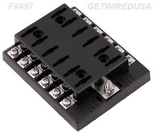 12-way Atc Fuse Panel Box Holder 1 In 12 Out Automotive Car Boat Rv Marine
