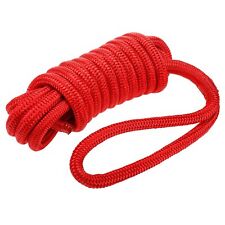 12 Inch 50 Ft Double Red Braid Nylon Boat Dock Line Mooring Rope Anchor Lines