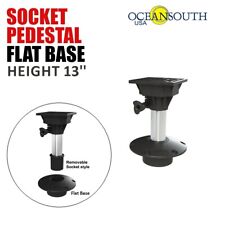 Oceansouth Boat Seat Socket Pedestal Flat Base - 13 Height
