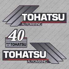 Tohatsu 40hp Automixing Outboard Engine Decals Sticker Set Reproduction 40 Hp