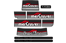 1986-1998 Mercury Mercruiser Bravo Three 7.4 Litre  Sticker Decal  Trim Gray