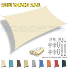 Outdoor Sun Shade Sail Canopy Shelter Cover Patio Awning Garden Pool Rectangle