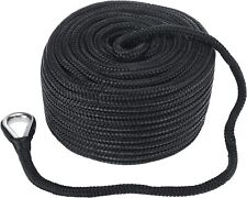 1pc 38inch 150ft Anchor Rope Double Braided Nylon Boat Anchor Line W Thimble
