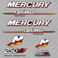Mercury Racing 250xs Optimax 3.2 Stroker 2006-2012 Outboard Engine Decals Set