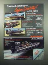 1988 Cajun Boat Ad - Cutlass Pro Fiero Pro 168 Sport