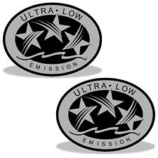 Ultra Low Emission 3 Star California Dot Outboard Graphic Sticker Decal - Silver