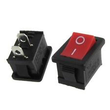 2x Spst Square Red Rocker Switch 12v Dc 2-pin Onoff Carboattruckmotorcycle