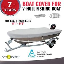 V Hull Fishing Boat Cover Waterproof Heavy Duty 141 - 149