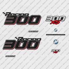 Mercury Racing 300xs Optimax Dfi 2016-2017 Outboard Engine Flat Decals Set Red