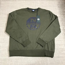 New North Sails Sweater Mens Extra Large Pullover Green Spell Out Sweatshirt