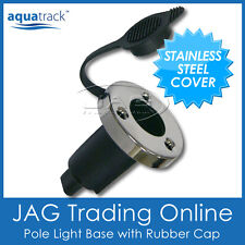 Aquatrack Stainless Steel Stern Light Round Base - Boatanchor Plug-in Socket