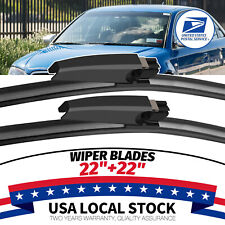 Pair 2222 Fit For 2007-2008 Audi Rs4 S4 Bracketless Windshield Wiper Blades