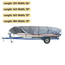 210d For Jon Boat Cover 12ft 14ft 16ft 18ft L Beam Width Up To 75inch Grey