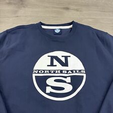 North Sails Mens Crewneck Sweatshirt Xl Nwot Navy Blue Logo