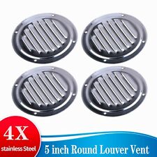 4x Stainless Steel Vent 5 Round Louvered Vent For Marine Boat Rv Courtyard