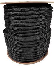 Anchor Rope Dock Line 12 X 50 Double Braided 100 Nylon Black Made In Usa
