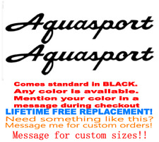 Pair Of 5x28 Aquasport Boat Hull Decals. Marine Grade. Your Color Choice 157