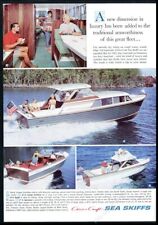 1962 Chris Craft Sea Skiff Boat 4 Color Photo Vintage Print Ad