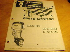 Evinrude Electric Trolling Eb12 Eb14 Et12 Et14 Motor Parts Manual Catalog 1976