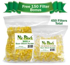 Nic-block Cigarette Filters Bulk Economy Pack 300 150 Free Bonus Filters