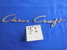 Vintage Chris Craft Boat Name Plate Chrome Over Brass