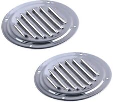 2x Stainless Steel Round Louvered Vent 4 Inch Marine Boat Vent Caravan Vent