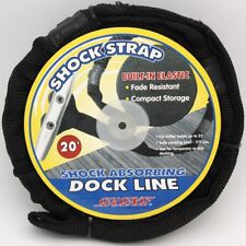 Lot Of 2 - Shock Absorbing Bungee Dock Line Mooring 20 Rope Boat Strap- Black