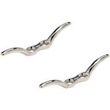 2 Pack Of 4-716 Inch Chrome Plated Zinc Tie Down Cleats For Boats