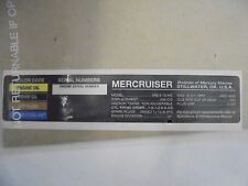 Oem Mercruiser Mercury 37-863318 Decal Specifications
