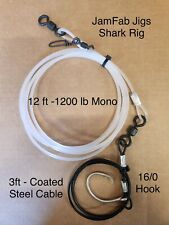 4pcs Shark Fishing Hybrid Leader Rig High Strength 15 Length 160 Hook