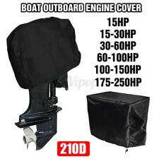 60-100 Hp Universal Trailerable Outboard Boat Motor Engine Oxford Cover Black