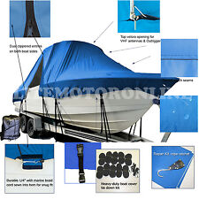 Wellcraft Fisherman 232 Center Console T-top Hard-top Fishing Boat Cover Blue