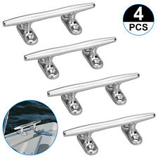 4pcs 4-inch 316 Stainless Steel Open Base Cleat Boat Dock Cleat Marine Hardware