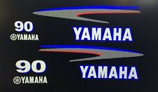 Yamaha Outboard Motor Decal Kit 90 Hp Sticker Custom Blue Outlined 40 - 80 Ask