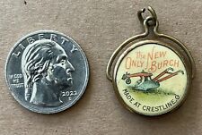 Antique The New Only Burch Plow Co. Crestline Ohio Spinner Button Fob
