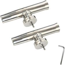 Amarine Made 2 Pack Stainless Clamp On Fishing Rod Holder For Rails 1-14 To 2