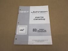 1967 Johnson Sea-horse 80 Hp Outboard Motor Parts Manual Catalog V4a-v4al-19m