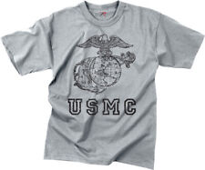 Grey Usmc Globe Anchor Vintage Short Sleeve T-shirt