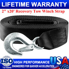 Heavy Duty Boat Trailer Tow Replacement Winch Strap Rope 2 X20 Wsnap Hook Usa