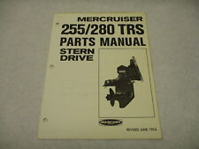 90-68636 1974 Mercury Mercruiser 255 280 Trs Stern Drive Parts List Manual